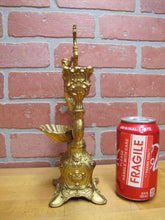 Load image into Gallery viewer, INRI JESUS CROSS CRUCIFIX Antique Decorative Arts Double Candlestick Holder