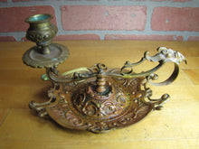 Load image into Gallery viewer, 19c Bronze Decorative Arts Chamberstick Candlestick Evil Man Beast Monster FRES
