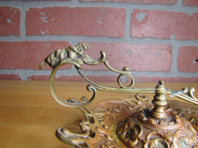 Load image into Gallery viewer, 19c Bronze Decorative Arts Chamberstick Candlestick Evil Man Beast Monster FRES