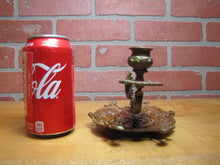 Load image into Gallery viewer, 19c Bronze Decorative Arts Chamberstick Candlestick Evil Man Beast Monster FRES