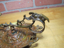 Load image into Gallery viewer, 19c Bronze Decorative Arts Chamberstick Candlestick Evil Man Beast Monster FRES