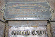 Load image into Gallery viewer, ACME CIGAR BRANDING MACHINE J W STRIEDER BOSTON MASS USA Antique Advertising GOLDEN CLOUD Cigar Store Display Making Equipment Tool