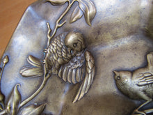 Load image into Gallery viewer, BERNDORF AUSTRIA 19c Bronze Art Nouveau Decorative Arts Birds Dish Platter