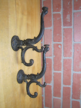 Load image into Gallery viewer, Antique Pair Dauphin Koi Devil Fish Double Hooks Hangers Brackets Decorative Arts Hardware Elements