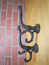 Load image into Gallery viewer, Antique Pair Dauphin Koi Devil Fish Double Hooks Hangers Brackets Decorative Arts Hardware Elements