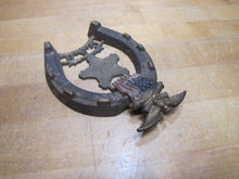 Load image into Gallery viewer, GAR GRAND ARMY OF THE REPUBLIC EAGLE US FLAG Antique Cast Iron Decorative Arts Plaque Trivet Paperweight