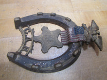 Load image into Gallery viewer, GAR GRAND ARMY OF THE REPUBLIC EAGLE US FLAG Antique Cast Iron Decorative Arts Plaque Trivet Paperweight