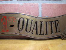 Load image into Gallery viewer, BUTCHER SHOP Antique Bronze Store Display Meat Slab French Advertising Sign VIANDE 1ERE QUALITE MEATS OF 1ST QUALITY BBQ
