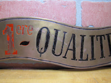 Load image into Gallery viewer, BUTCHER SHOP Antique Bronze Store Display Meat Slab French Advertising Sign VIANDE 1ERE QUALITE MEATS OF 1ST QUALITY BBQ