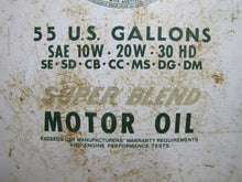 Load image into Gallery viewer, QUAKER STATE MOTOR OIL 55g Barrel Top Can Sign Advertising OIL CITY PENNSYLVANIA