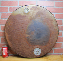 Load image into Gallery viewer, QUAKER STATE MOTOR OIL 55g Barrel Top Can Sign Advertising OIL CITY PENNSYLVANIA