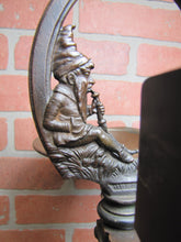 Load image into Gallery viewer, Gnome Smoking Stand Antique Cigar Ashtray Tray Matchbook Holder Cast Iron 29"