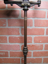 Load image into Gallery viewer, Gnome Smoking Stand Antique Cigar Ashtray Tray Matchbook Holder Cast Iron 29"