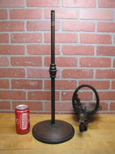 Load image into Gallery viewer, Gnome Smoking Stand Antique Cigar Ashtray Tray Matchbook Holder Cast Iron 29"