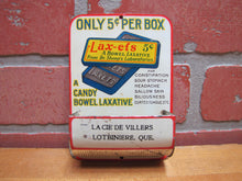 Load image into Gallery viewer, Dr SHOOP RACINE WIS LAX-ETS BOWL LAXATIVE Antique Advertising Tin MatchSafe Sign Match Holder