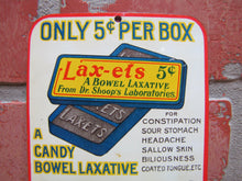 Load image into Gallery viewer, Dr SHOOP RACINE WIS LAX-ETS BOWL LAXATIVE Antique Advertising Tin MatchSafe Sign Match Holder
