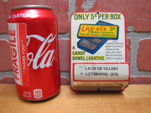 Load image into Gallery viewer, Dr SHOOP RACINE WIS LAX-ETS BOWL LAXATIVE Antique Advertising Tin MatchSafe Sign Match Holder