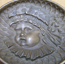 Load image into Gallery viewer, W H JACKSON Co BABY CHILDS FACE Antique Decorative Art Bronze Brass Ornate Tray