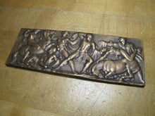 Load image into Gallery viewer, Warriors in Battle Old Brass Grand Tour Bronze Decorative Arts Relief Plaque Henning