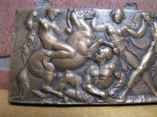 Load image into Gallery viewer, Warriors in Battle Old Brass Grand Tour Bronze Decorative Arts Relief Plaque Henning