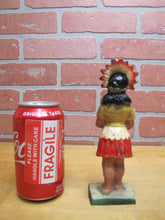 Load image into Gallery viewer, NATIVE AMERICAN INDIAN GIRL CIGAR BOX PYMATUNING LAKE PA Old Cast Iron Souvenir Statue Cigar Shop Counter Display