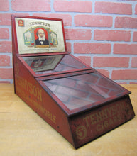 Load image into Gallery viewer, TENNYSON 5c CIGARS Old Store Display Humidor Case Sign PROP MAZER-CRESSMAN Co Made by CADILLAC Can Co CIN O USA
