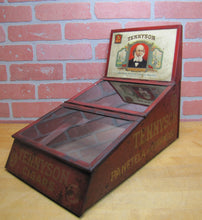 Load image into Gallery viewer, TENNYSON 5c CIGARS Old Store Display Humidor Case Sign PROP MAZER-CRESSMAN Co Made by CADILLAC Can Co CIN O USA
