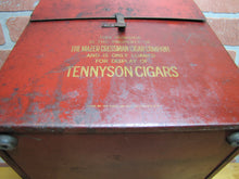 Load image into Gallery viewer, TENNYSON 5c CIGARS Old Store Display Humidor Case Sign PROP MAZER-CRESSMAN Co Made by CADILLAC Can Co CIN O USA