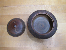 Load image into Gallery viewer, GOOD LUCK SWIRLING LOG Antique Wooden Trinket Box Tobacco Snuff 1800s
