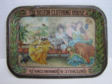 Load image into Gallery viewer, THE BOSTON CLOTHING HOUSE Antique Advertising Tray COATSVILLE & DOWNINGTOWN PA