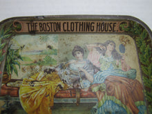 Load image into Gallery viewer, THE BOSTON CLOTHING HOUSE Antique Advertising Tray COATSVILLE & DOWNINGTOWN PA