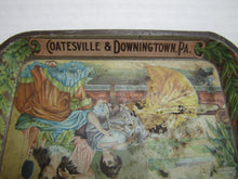 Load image into Gallery viewer, THE BOSTON CLOTHING HOUSE Antique Advertising Tray COATSVILLE & DOWNINGTOWN PA
