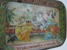 Load image into Gallery viewer, THE BOSTON CLOTHING HOUSE Antique Advertising Tray COATSVILLE & DOWNINGTOWN PA