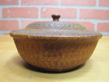 Load image into Gallery viewer, GOOD LUCK SWIRLING LOG Antique Wooden Trinket Box Tobacco Snuff 1800s