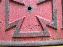 Load image into Gallery viewer, AMERICAN LAFRANCE Antique Cast Iron Embossed Plaque Fire Trk Sign REG US PAT OFF