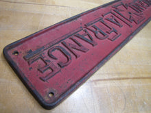 Load image into Gallery viewer, AMERICAN LAFRANCE Antique Cast Iron Embossed Plaque Fire Trk Sign REG US PAT OFF