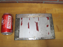 Load image into Gallery viewer, EXIT Sign Antique Chip Scalloped Reverse on Glass Advertising Sign Tin Frame Red Silver