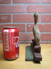 Load image into Gallery viewer, PELICAN ON DOCK Antique Cast Iron Doorstop Decorative Art Statue ALBANY FOUNDRY