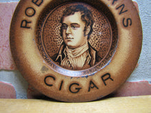 Load image into Gallery viewer, ROBERT BURNS CIGAR Antique Advertising Ashtray Tip Card Tray Sign Tin Litho Ad