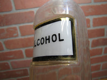 Load image into Gallery viewer, ALCOHOL Antique Apothecary Bottle Medicine Drug Store Reverse Glass Label p1899