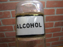 Load image into Gallery viewer, ALCOHOL Antique Apothecary Bottle Medicine Drug Store Reverse Glass Label p1899