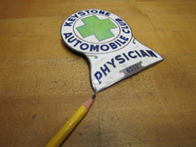 Load image into Gallery viewer, KEYSTONE AUTOMOBILE CLUB PHYSICIAN Old Porcelain Auto Truck Badge Sign Emblem Ad