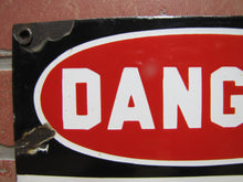 Load image into Gallery viewer, DANGER HIGH VOLTAGE Old Porcelain Sign MINE SAFETY APPLIANCES Co PITTSBURGH PA