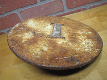 Load image into Gallery viewer, "I" Old Cast Iron RailRoad Sign Plaque RR Marker Station Island Interlock