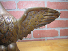 Load image into Gallery viewer, SPREAD WINGED EAGLE Antique Bronze Brass Decorative Arts Architectural Hardware Element Large 9+ lbs