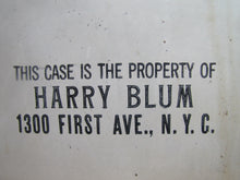 Load image into Gallery viewer, NATURAL BLOOM CIGARS Antique Cigar Store Display Case Tin Litho Sign PROPERTY OF HARRY BLUM NYC FELDHUHN DISPLAY CASE Co NYC