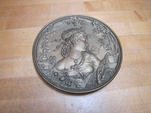 Load image into Gallery viewer, BRADLEY & HUBBARD Lovely Maiden Butterfly Antique High Relief Plaque Charger B&H