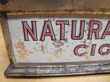 Load image into Gallery viewer, NATURAL BLOOM CIGARS Antique Cigar Store Display Case Tin Litho Sign PROPERTY OF HARRY BLUM NYC FELDHUHN DISPLAY CASE Co NYC