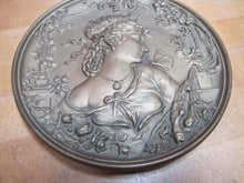 Load image into Gallery viewer, BRADLEY & HUBBARD Lovely Maiden Butterfly Antique High Relief Plaque Charger B&H
