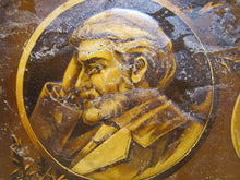 Load image into Gallery viewer, THOS CARLYLE 5c CIGAR Antique Advertising Embossed Tin Sign CHAS SHONK CO LITHO CHICAGO